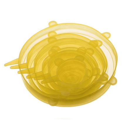 Couvercle de conservation alimentaire en silicone: Lot de 6pcs