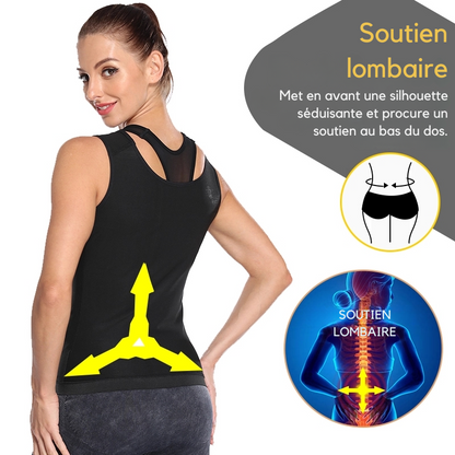 Gaine amincissante pour femme: gilet de sport, corps de fitness