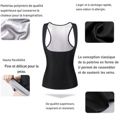 Gaine amincissante pour femme: gilet de sport, corps de fitness